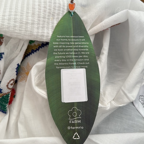 Farm Rio “Pitanga Embroidery Blouse”. New with tags from Sundance. - Picture 12 of 13